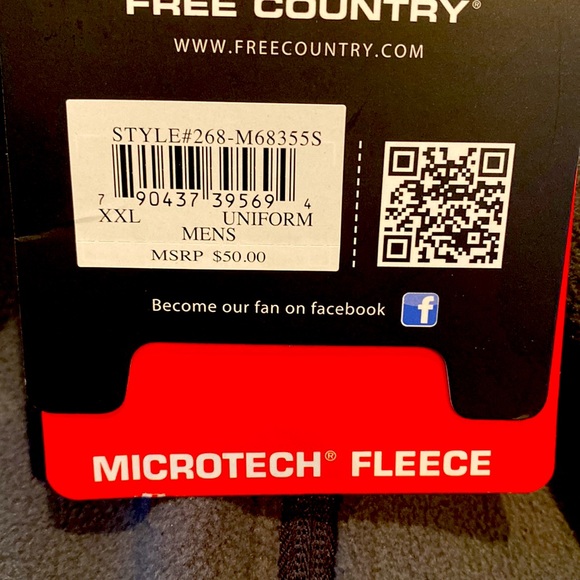 Gray Free Country Microtech Fleece Full Zip Sweater Jacket Zip Pocket XXL NWT - Picture 4 of 10